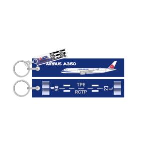 A350飄帶鑰匙圈附介紹壓克力牌