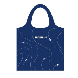 FRONT AIR 藍色隨身摺疊購物袋
