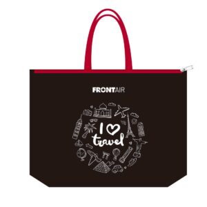 黑色 I Love Travel 摺疊收納袋